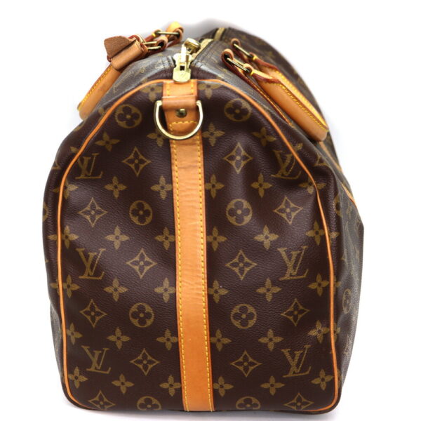 2893 3 Louis Vuitton Keepall Bandouliere 50 Bag Monogram Canvas Brown