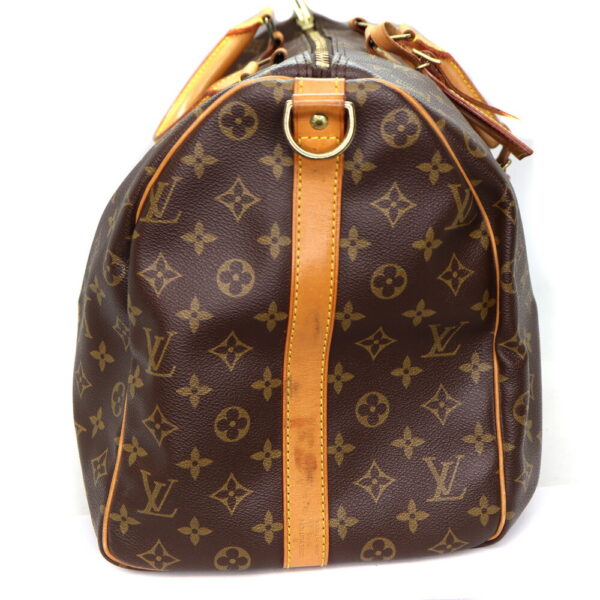 2893 4 Louis Vuitton Keepall Bandouliere 50 Bag Monogram Canvas Brown