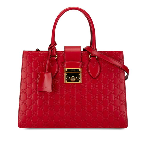 2czigmkl060beum0 1 Gucci Guccisima 2WAY Shoulder Bag Red