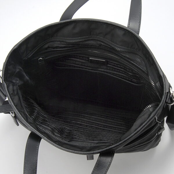 2vg8602dmhf0002xon 2 Prada Re Nylon Shoulder Tote Bag Black