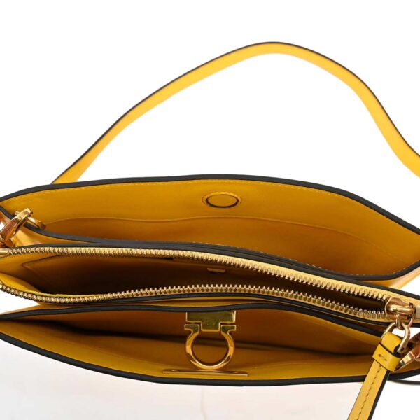 3000036471 3 Salvatore Ferragamo Shoulder Bag Leather Yellow