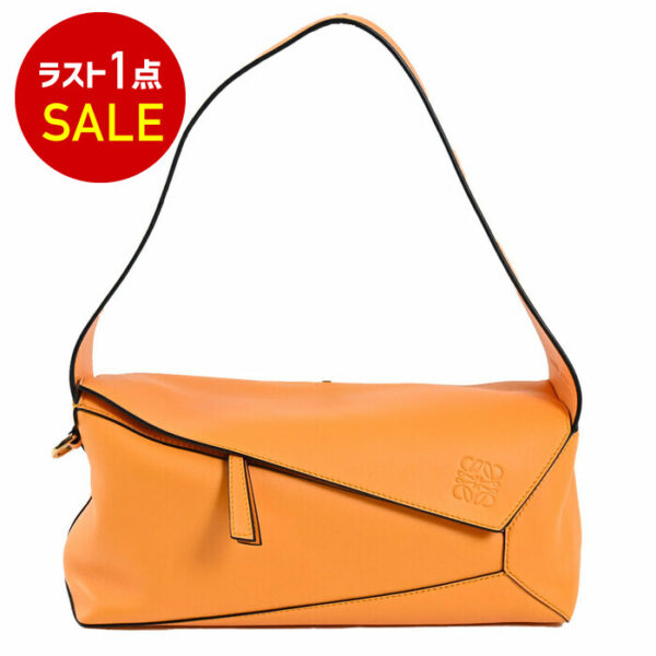 3000045026last1 LOEWE Shoulder Bag Leather Orange