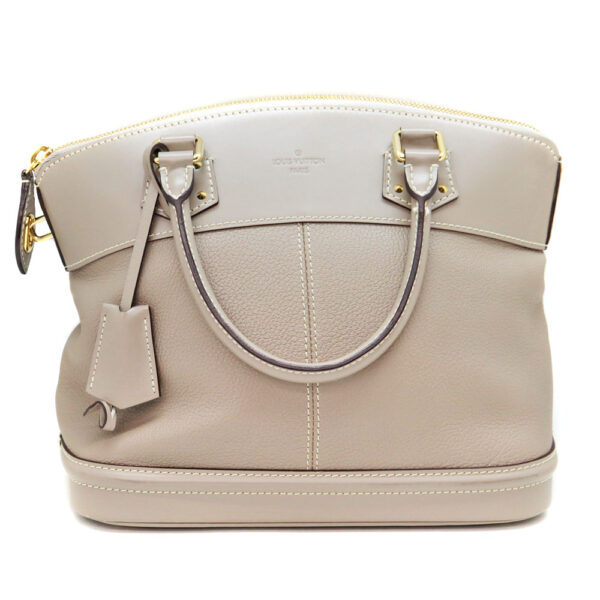 3119 1 Louis Vuitton Lockit PM Handbag Leather Beige