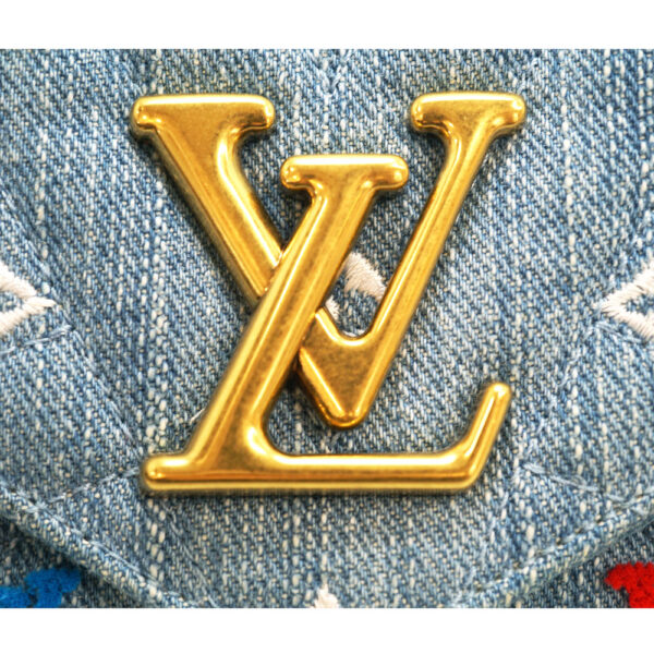 3156 8 Louis Vuitton Wave Pochette Chain Denim Multicolor