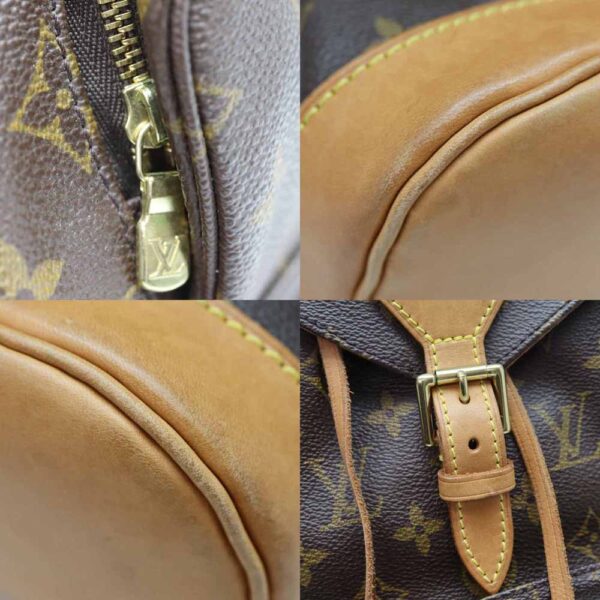 3190 6 Louis Vuitton Montsouris MM Rucksack Monogram Canvas Brown