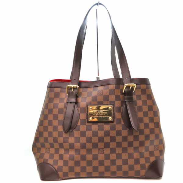 3193 1 Louis Vuitton Hampstead MM Tote Bag Damier Canvas Brown