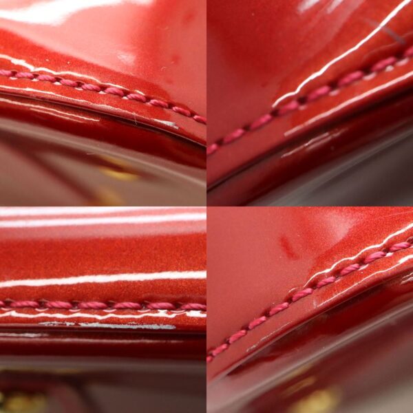 3328 10 Louis Vuitton Alma GM Handbag Monogram Vernis Patent Leather Pomme dAmour Red