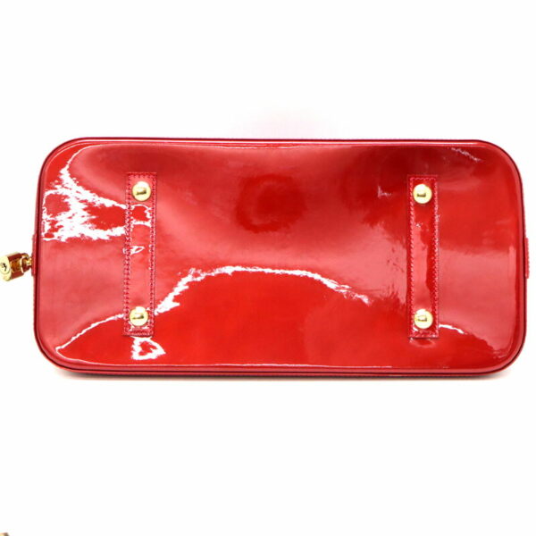 3328 5 Louis Vuitton Alma GM Handbag Monogram Vernis Patent Leather Pomme dAmour Red