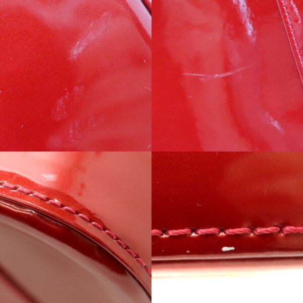 3328 9 Louis Vuitton Alma GM Handbag Monogram Vernis Patent Leather Pomme dAmour Red