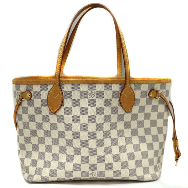 339 1 Louis Vuitton Neverfull PM Tote Bag Damier Canvas White