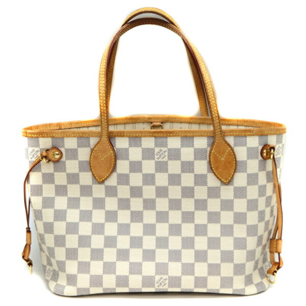 339 2 Louis Vuitton Neverfull PM Tote Bag Damier Canvas White