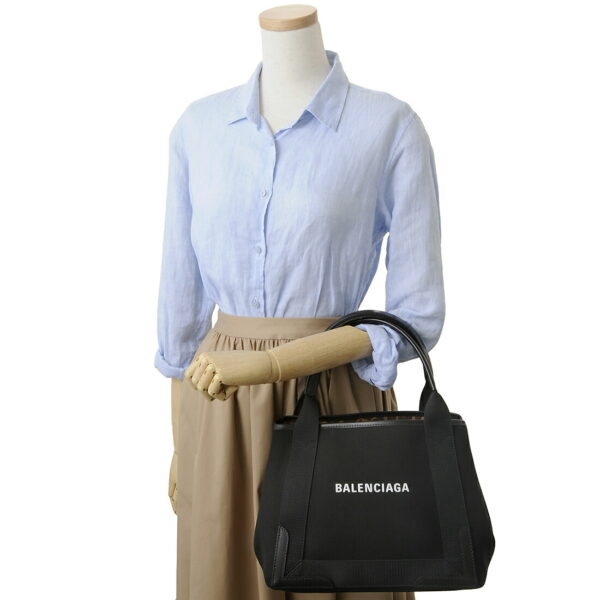 339933 2aame 1092 4 Balenciaga Blue Cabas S Canvas Tote Bag