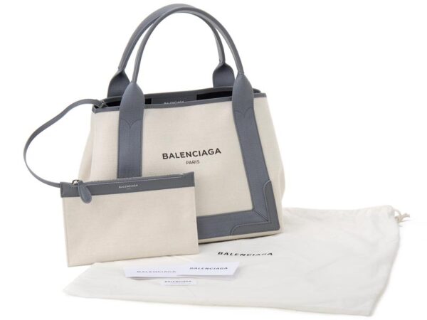 339933 aq38n 1381 3 Balenciaga Blue Cabas S Tote Bag Gray