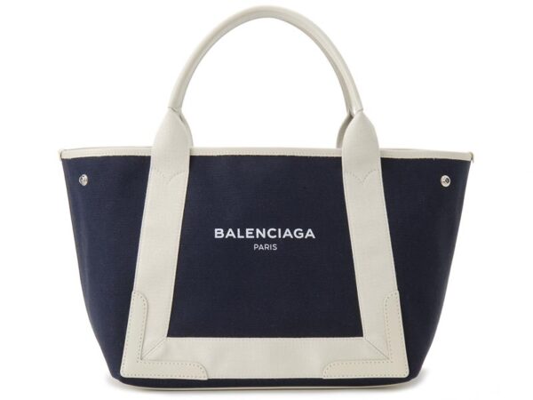 339933 k9h1n 4092 6 Balenciaga Blue Cabas S Canvas Tote Bag Blue