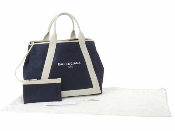 339936 k9h1n 4092 3 Balenciaga Blue Hippo Blue Cabas M Canvas Tote Bag Blue