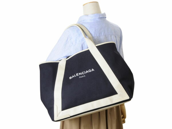 339936 k9h1n 4092 4 Balenciaga Blue Hippo Blue Cabas M Canvas Tote Bag Blue