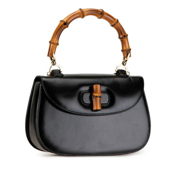 33vjzqarevt7j4aa 2 Gucci Bamboo Handbag Black