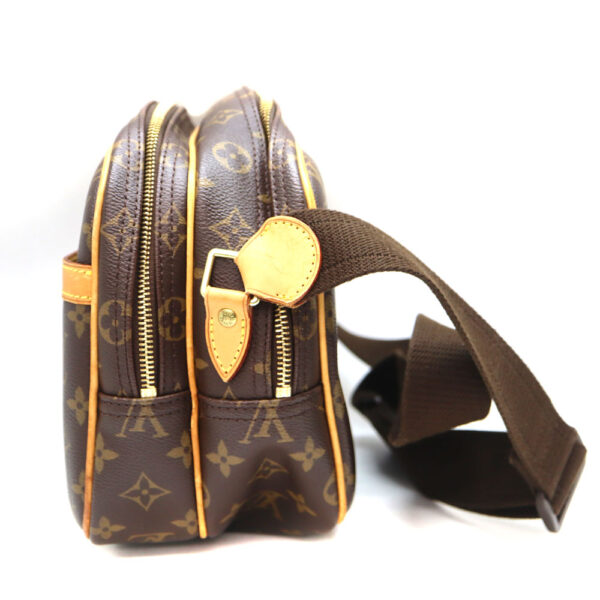 340 3 Louis Vuitton Reporter PM Shoulder Bag Monogram Canvas Brown