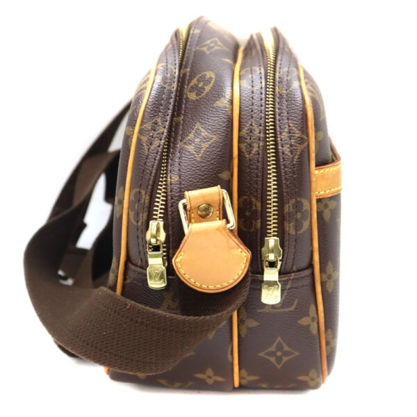 340 4 Louis Vuitton Reporter PM Shoulder Bag Monogram Canvas Brown