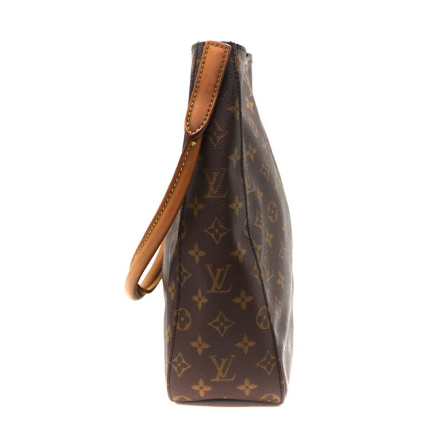 3406 3 Louis Vuitton Looping GM Handbag Monogram Canvas Brown