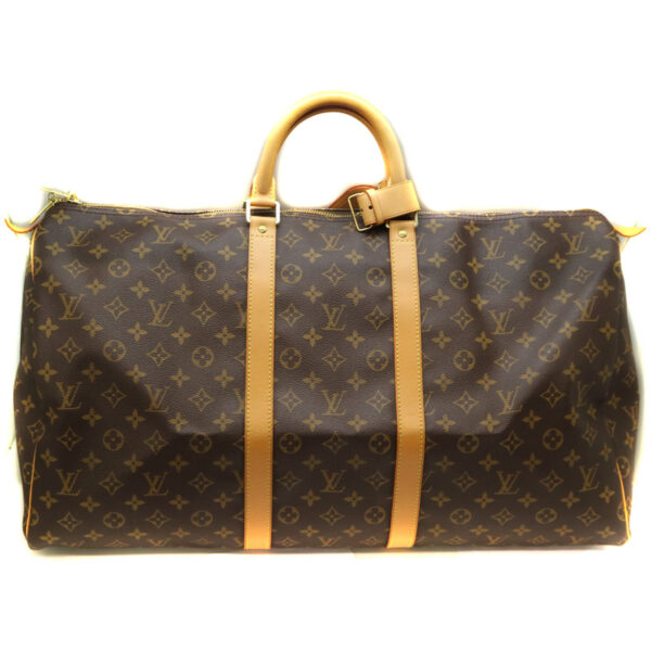 344 1 Louis Vuitton Keepall 55 Bag Monogram Brown