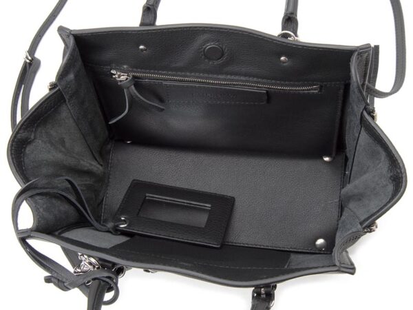 357333 dlq0n 1000 2 Balenciaga Papier Mini Shoulder Bag Black