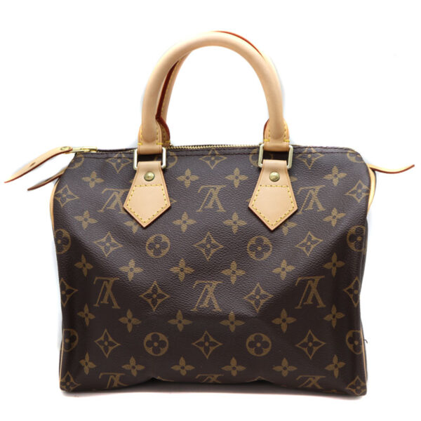 3648 2 Louis Vuitton Speedy 25 Handbag Canvas Brown