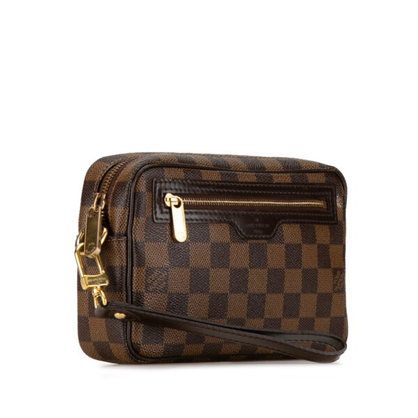 366yiohtoj8ksbkr 2 Louis Vuitton Damier Pochette Bier Macau Clutch Bag Brown