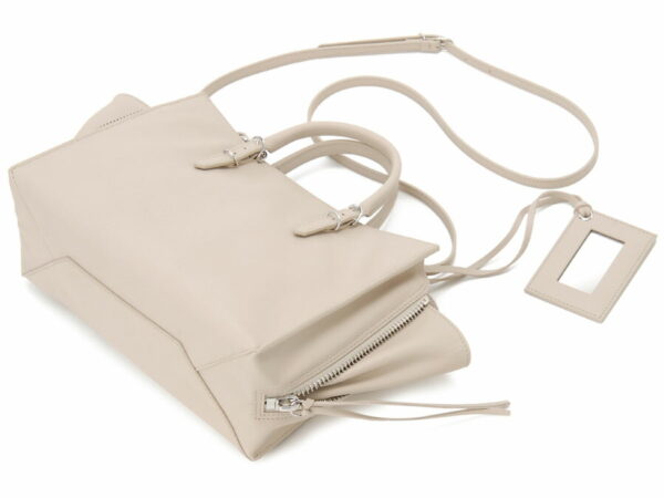 370926 dlq0n 2730 1 Balenciaga Paper AJ Shoulder Bag Beige