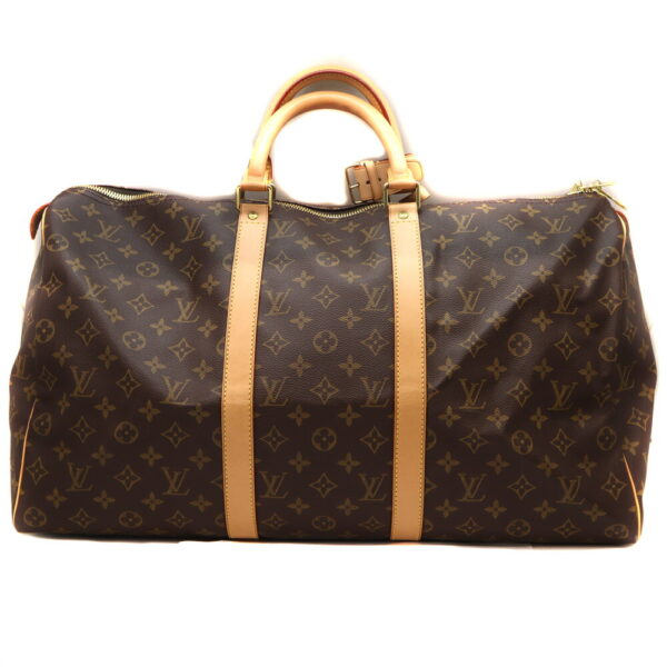 3738 1 Louis Vuitton Keepall 50 Bag Monogram Canvas Brown