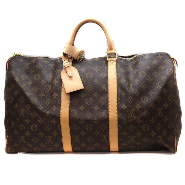 3738 2 Louis Vuitton Keepall 50 Bag Monogram Canvas Brown