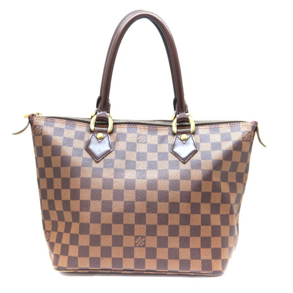 3773 2 Louis Vuitton Saleya PM Tote Bag Damier Ebene Canvas Brown