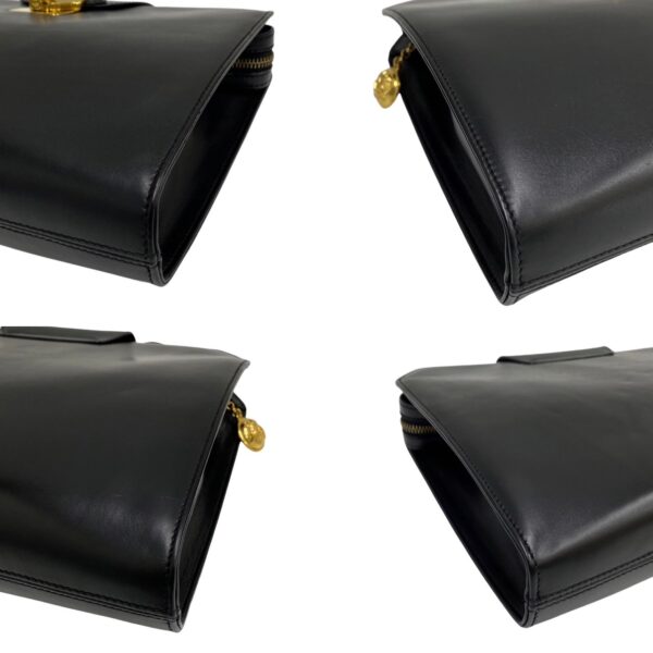 377c233573789 7 Salvatore Ferragamo Pumps Leather 2way Clutch Shoulder Bag Black