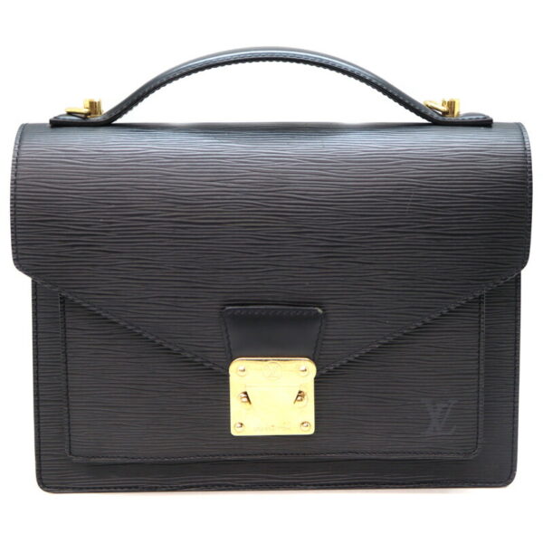 3964 1 Louis Vuitton Monceau 28 Handbag Epi Leather Black