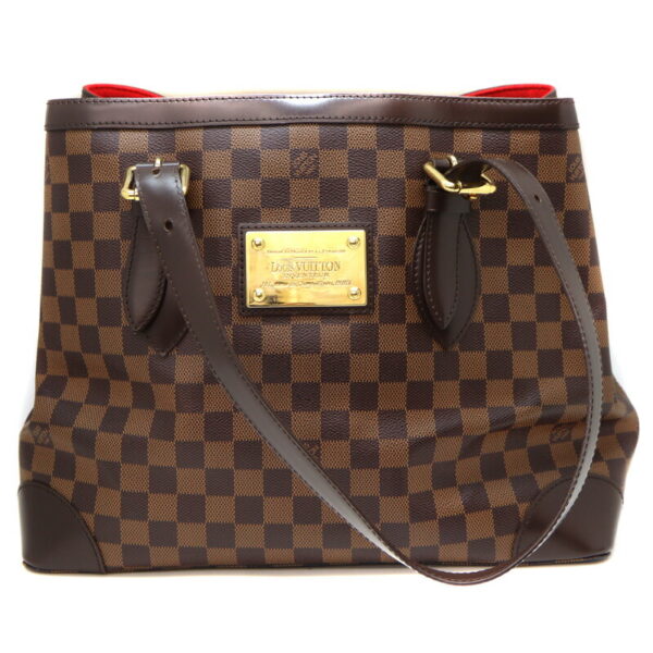 3974 1 Louis Vuitton Hampstead MM Tote Bag Damier Canvas Ebene Brown