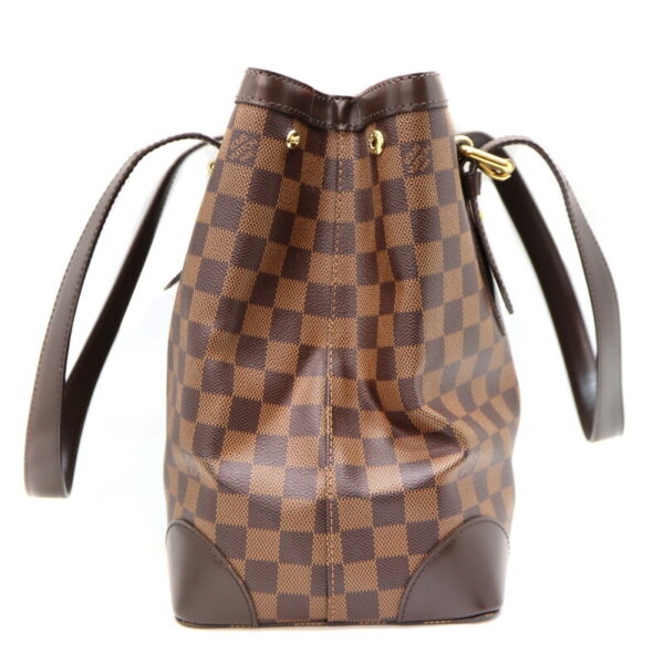 3974 3 Louis Vuitton Hampstead MM Tote Bag Damier Canvas Ebene Brown