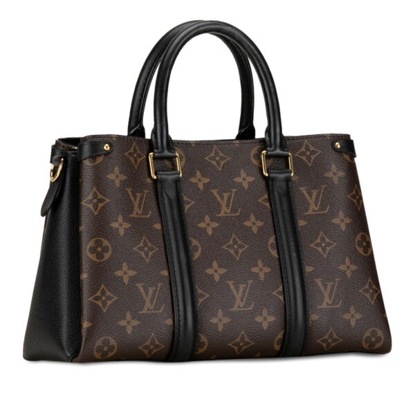 3a3u7if9iv37ok8b 2 Louis Vuitton Monogram Soufflo NV BB Handbag Brown Black