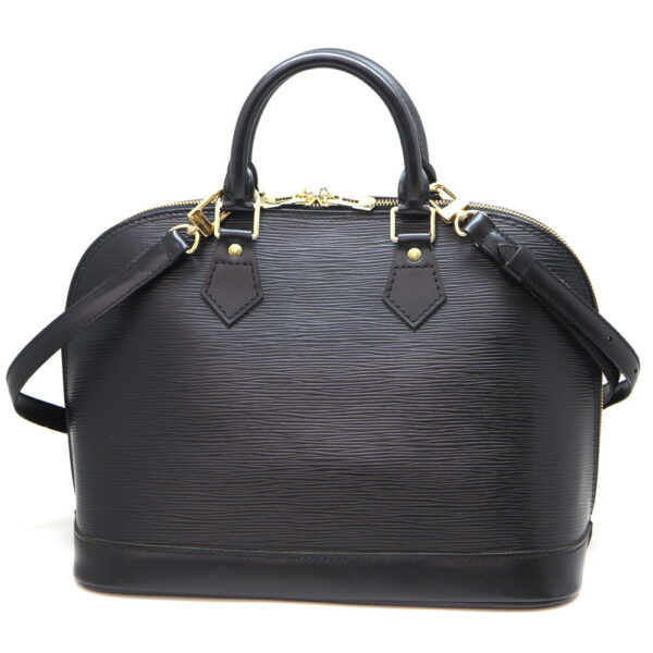 4021 2 Louis Vuitton Alma 2WAY Bag Epi Leather Black