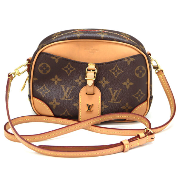 4031 1 Louis Vuitton Deauville Mini Shoulder Bag Canvas Brown