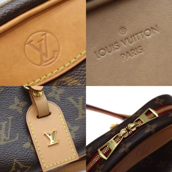 4031 10 Louis Vuitton Deauville Mini Shoulder Bag Canvas Brown