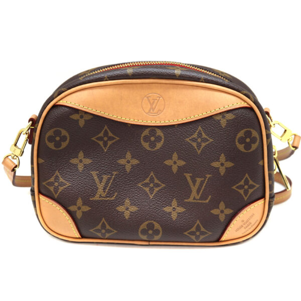 4031 2 Louis Vuitton Deauville Mini Shoulder Bag Canvas Brown