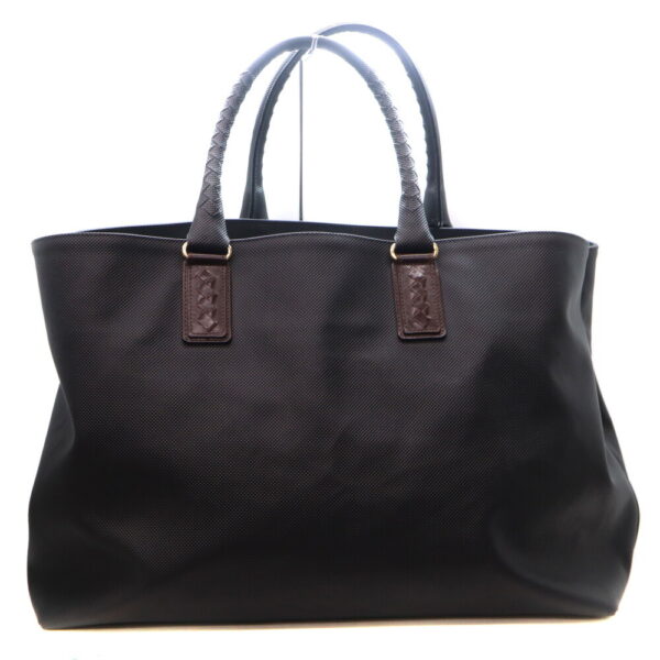 4164 2 Bottega Veneta Marco Polo Intrecciato Tote Bag Black