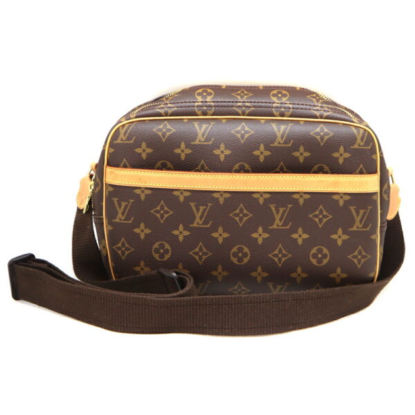 4218 1 Louis Vuitton Reporter PM Shoulder Bag Monogram Canvas Brown