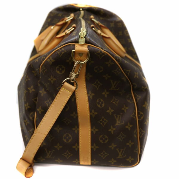 4338 3 Louis Vuitton Keepall Bandouliere 55 Bag Canvas Brown