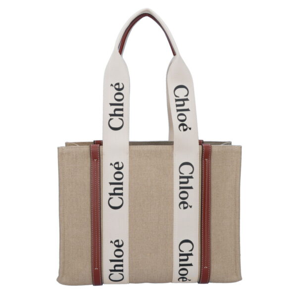 43646289a Chloe Woody Medium Tote Bag Beige