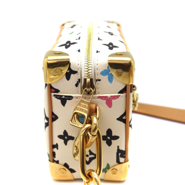 4517 4 Louis Vuitton Mini Soft Trunk Shoulder Bag Leather Ivory