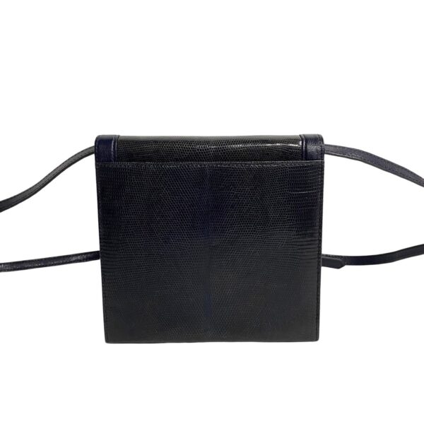 452k569550 4 Yves Saint Laurent YSL Lizard Pochette Sacoche Navy Blue