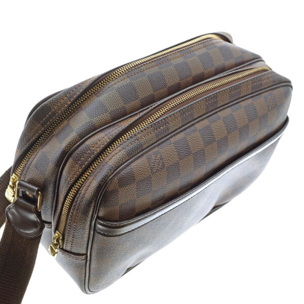 46 Louis Vuitton Reporter PM Shoulder Bag Damier Ebene Canvas Brown