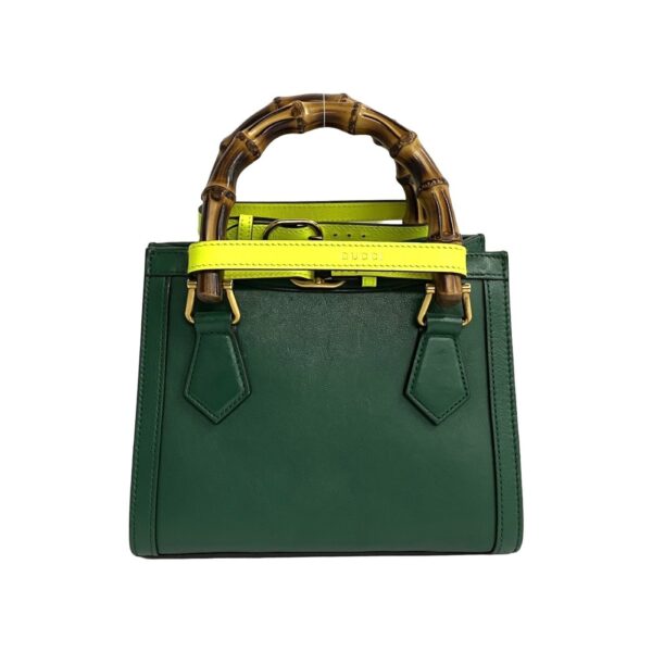 469k1026038 6 Gucci Diana Mini Tote Bamboo 2way Mini Shoulder Bag Green