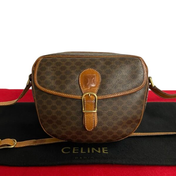 473k241928173 1 Celine Macadam Leather Shoulder Bag Brown Tea